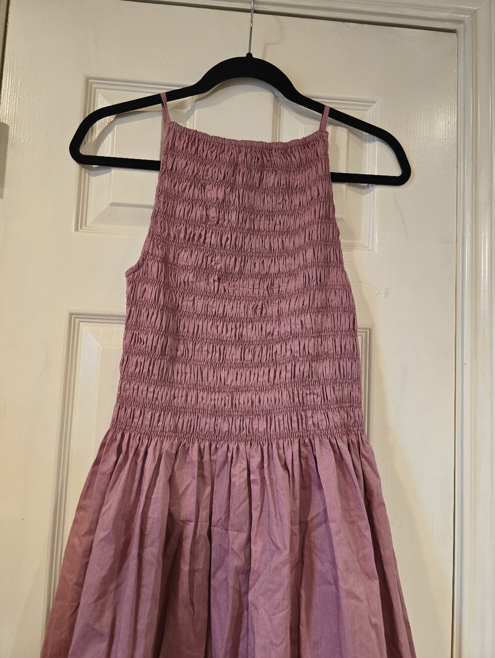 Faithfull The Brand Laia Sleevless Smocked Maxi Dress Valentine Pink Size 4 - Picture 4 of 10